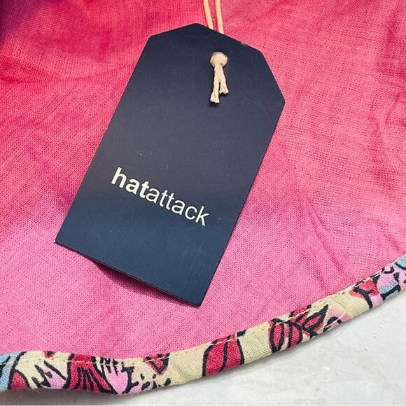 Hat Attack Printed Floral Bucket Hat Pink NEW main image 4